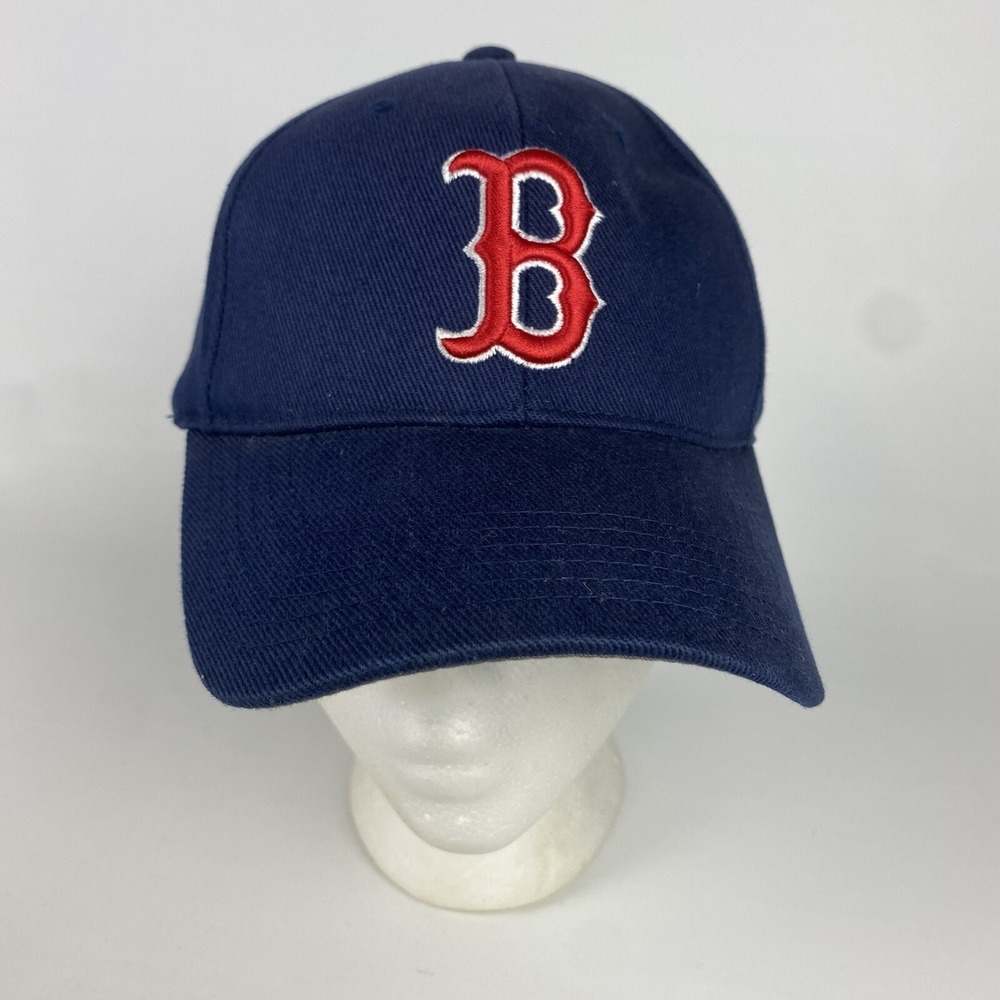 VTG Boston Red Sox Hat Navy Blue Baseball Strapback‎ MLB Genuine Merchandise